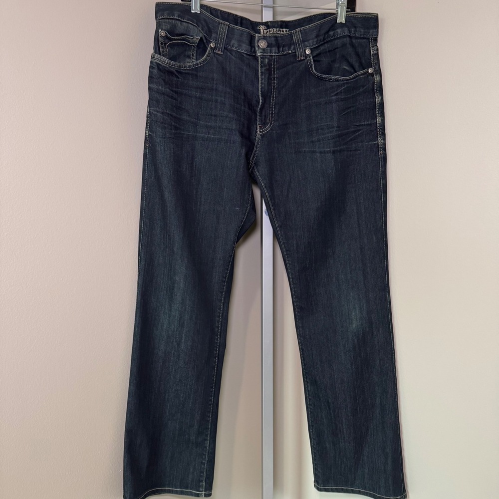 Fidelity Denim Men's Jeans Size‎ 36 Sabbath Rinse Straight Leg Dark Wash